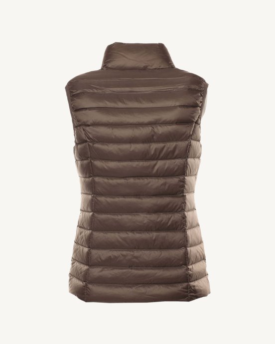 Doudoune Légère Sans Manches Taupe Seda Jott