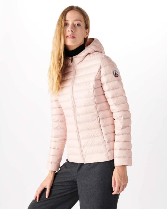 Doudoune Légère à Capuche Rose Pale Cloe Jott