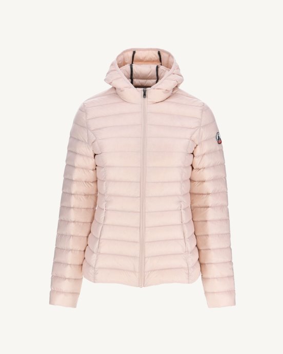 Doudoune Légère à Capuche Rose Pale Cloe Jott