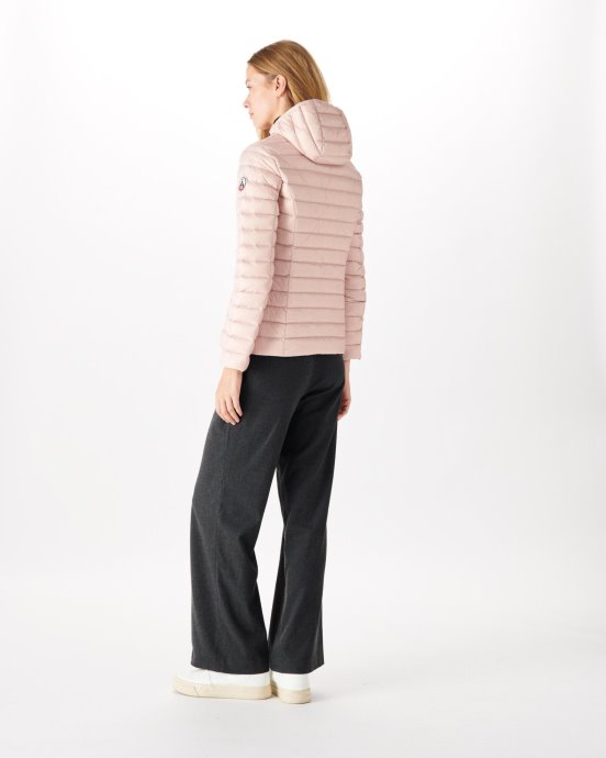 Doudoune Légère à Capuche Rose Pale Cloe Jott