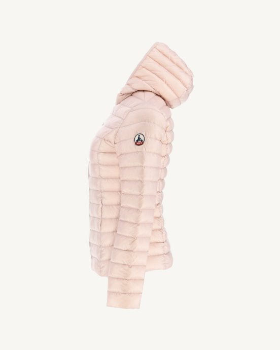 Doudoune Légère à Capuche Rose Pale Cloe Jott