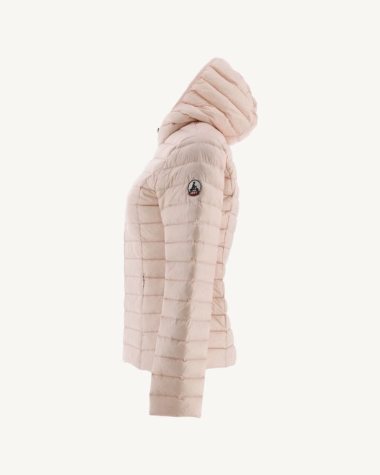 Doudoune Légère à Capuche Rose Tendre Cloe Jott