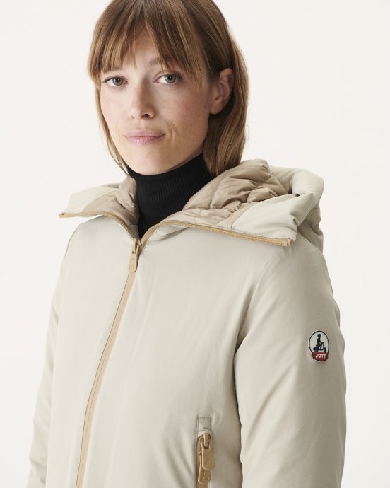 Jott Doudoune New In à Capuche Beige Siberie