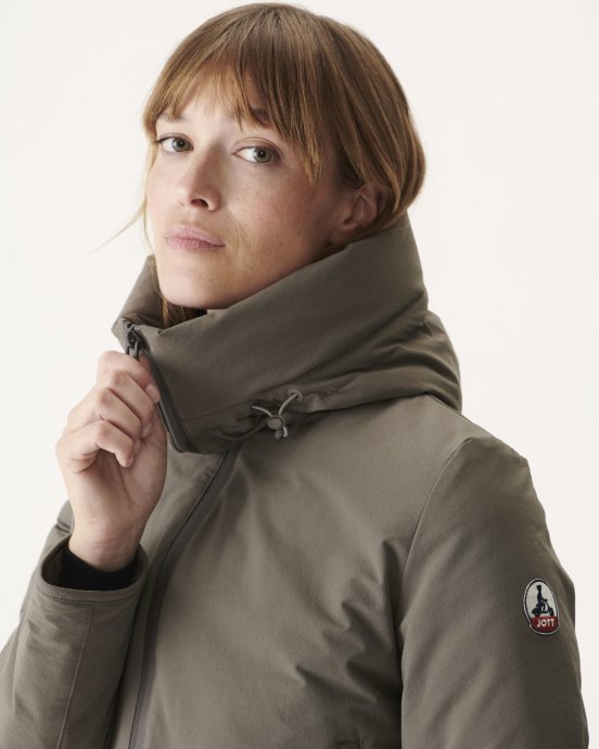 Doudoune A Capuche Taupe Siberie Jott New In