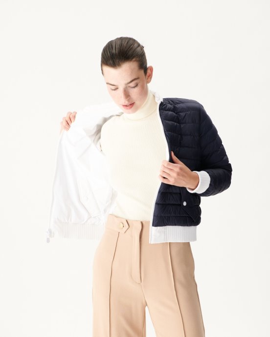 Jott Doudoune Réversible New In Blanc/marine Hanoi