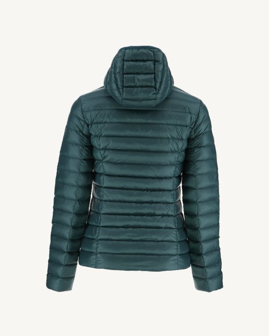 Doudoune Légère à Capuche Vert Fonce Cloe Jott
