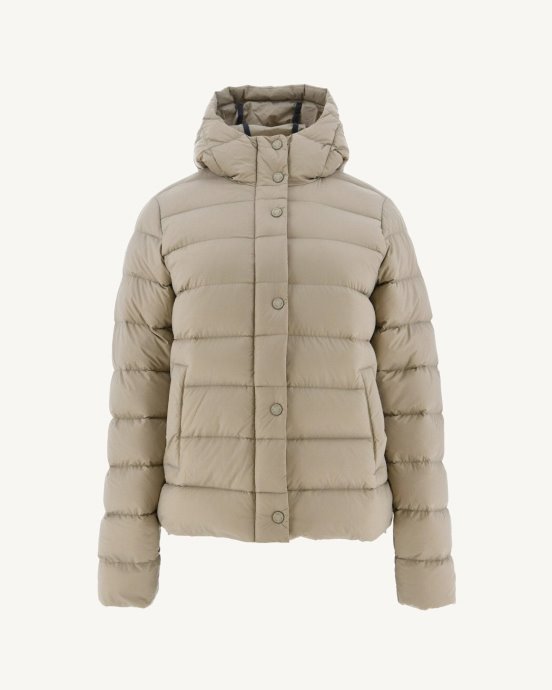 Jott New In Beige Jane Doudoune Droite à Capuche
