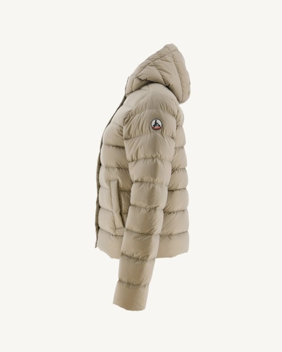 Jott New In Beige Jane Doudoune Droite à Capuche