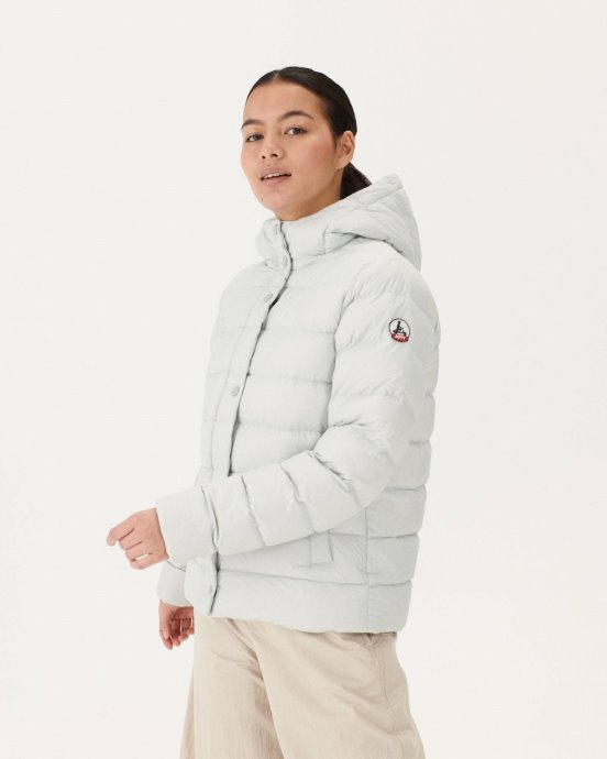 Doudoune Droite à Capuche Soft Grey Jane Jott New In