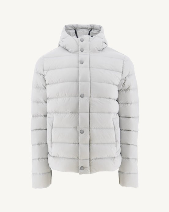 Doudoune Droite à Capuche Soft Grey Jane Jott New In