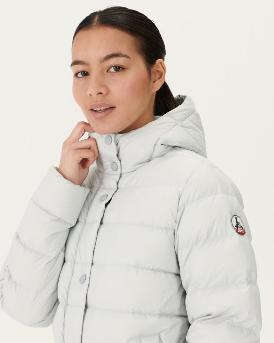 Doudoune Droite à Capuche Soft Grey Jane Jott New In