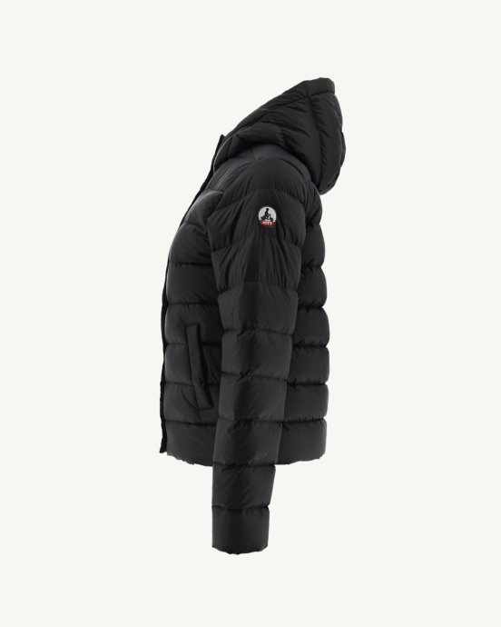 Doudoune Droite Noire à Capuche Jott New In