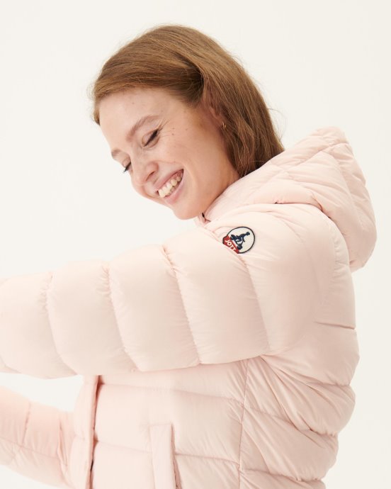 Jott New In Soft Pink Jane Doudoune Droite à Capuche