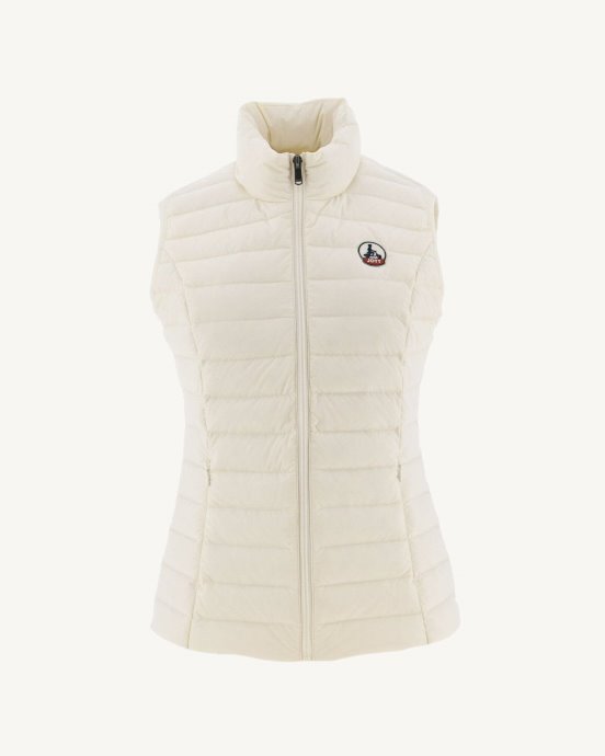 Jott New In Blanc Cassé Grenada Stretch Doudoune Sans Manches