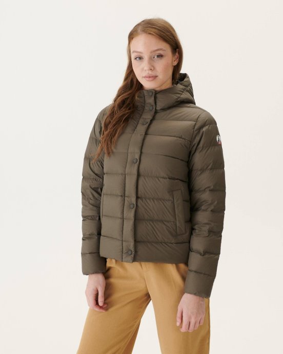 Jott New In Taupe Jane Doudoune Droite à Capuche