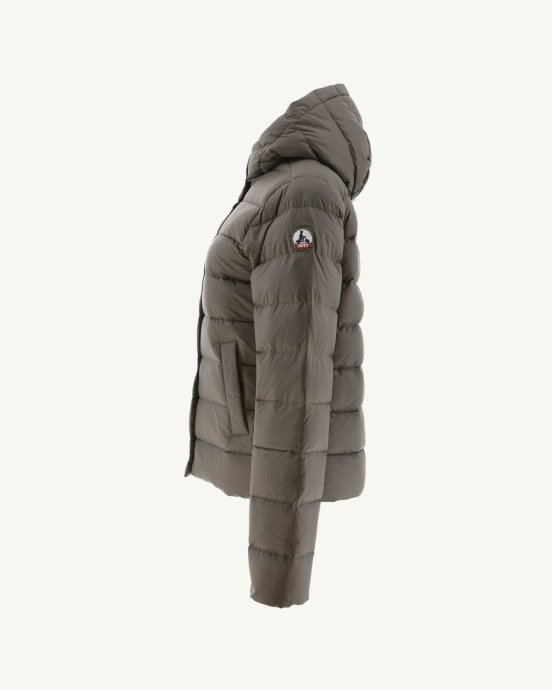 Jott New In Taupe Jane Doudoune Droite à Capuche