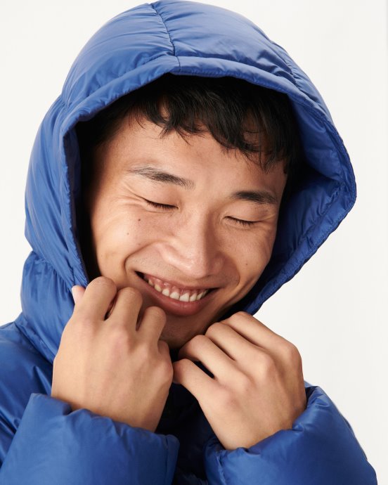 Doudoune à Capuche En Denim Foncé Java Jott