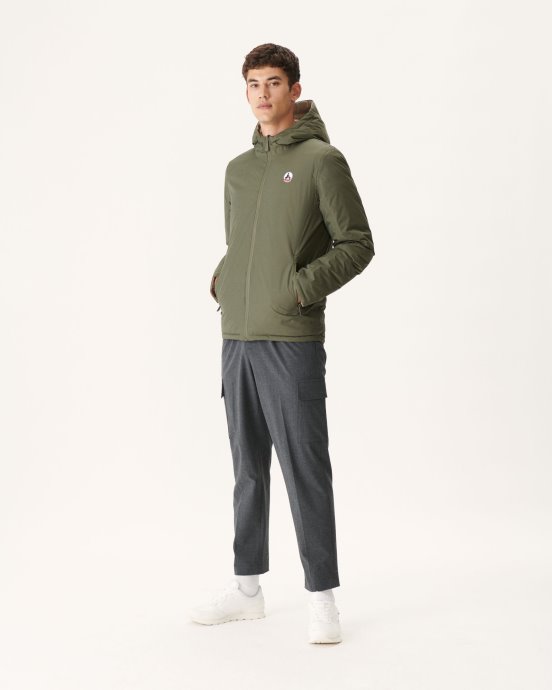 Jott New In Army/beige Doudoune Réversible à Capuche Bergen