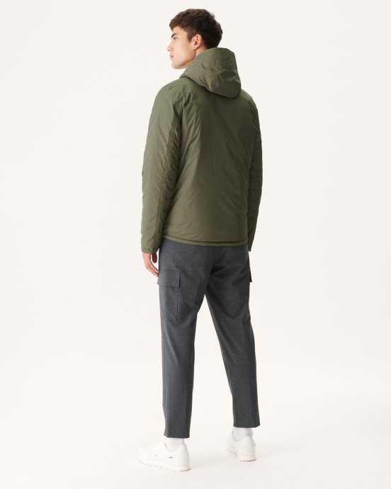 Jott New In Army/beige Doudoune Réversible à Capuche Bergen