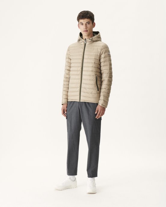 Jott New In Army/beige Doudoune Réversible à Capuche Bergen