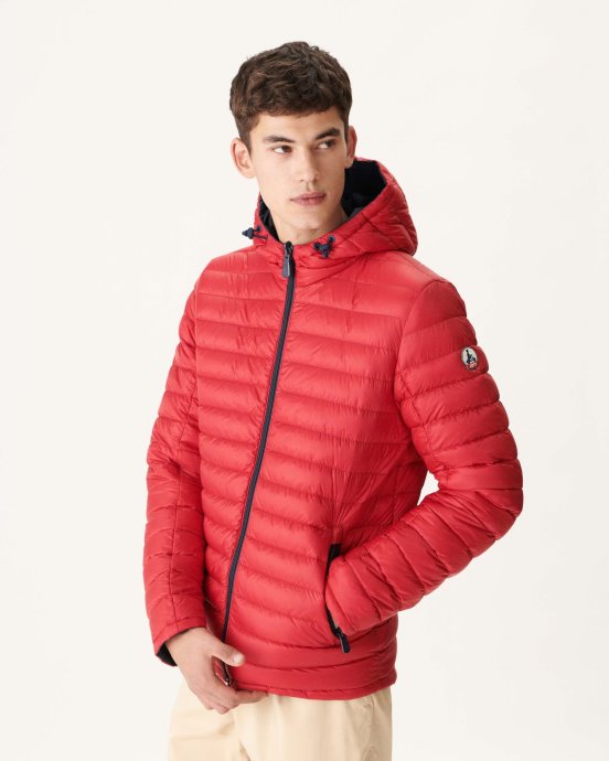 Doudoune Réversible Bleu Marine/rouge à Capuche Bergen Jott