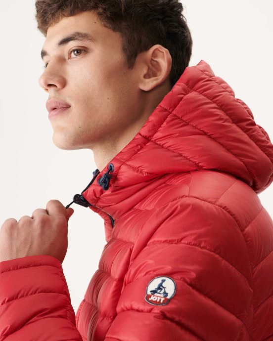 Doudoune Réversible Bleu Marine/rouge à Capuche Bergen Jott