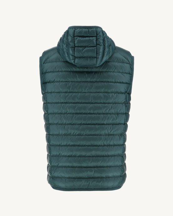Doudoune Sans Manches à Capuche Jott New In Vert Foncé Pat