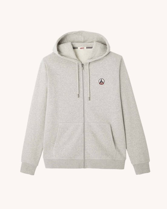 Sweat à Capuche Gris Chiné Mexico Jott New In