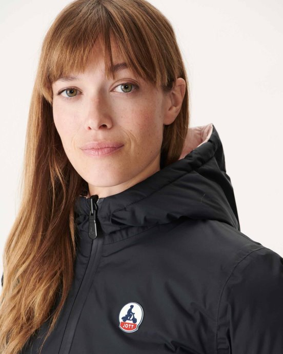 Jott Doudoune Réversible New In Noir/rose Clair Vienne