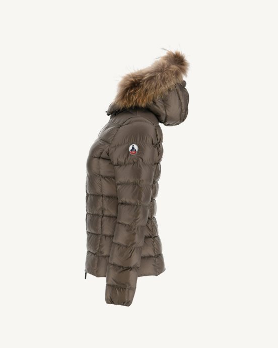 Jott Doudoune à Capuche New In Taupe Luxe