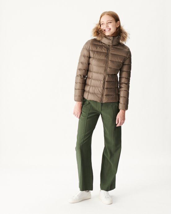Jott Doudoune à Capuche New In Taupe Luxe