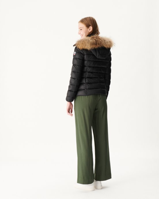 Doudoune à Capuche Noir Luxe Jott New In