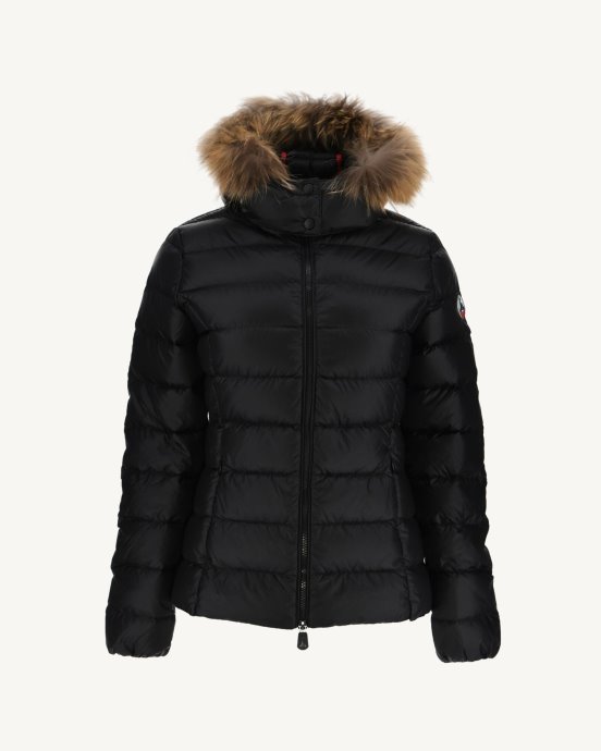 Doudoune à Capuche Noir Luxe Jott New In