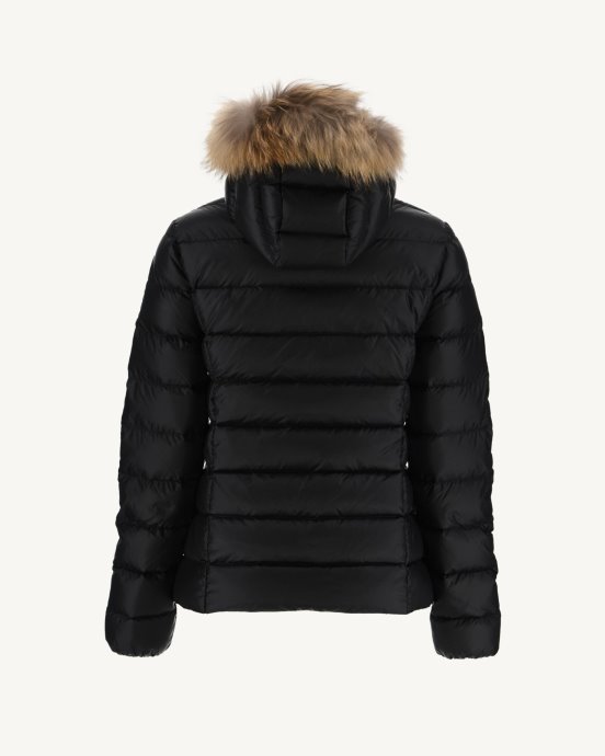 Doudoune à Capuche Noir Luxe Jott New In