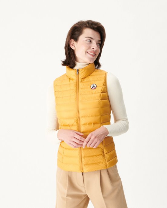Jott Doudoune Sans Manches New In Light Jaune Moutarde Seda