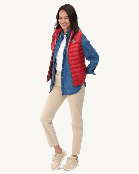 Jott Doudoune Sans Manches New In Light Rouge Seda