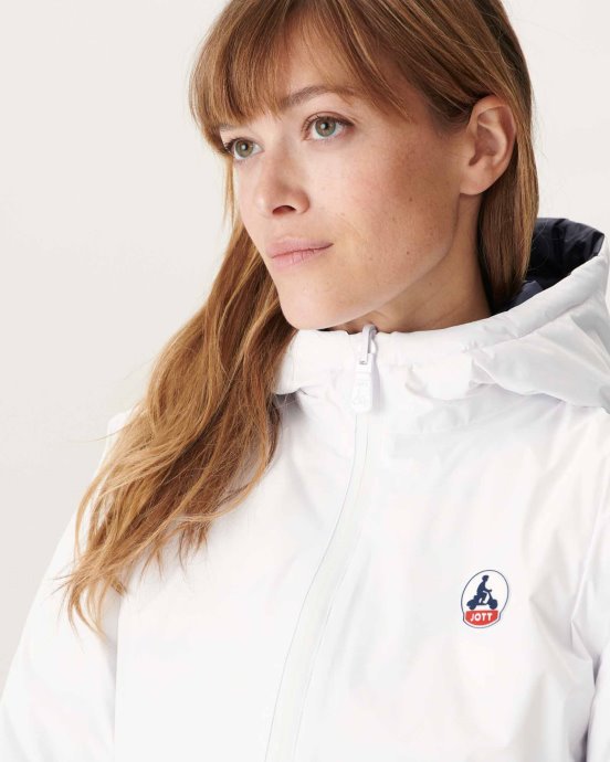 Jott Doudoune Légère Réversible New In Blanc/bleu Marine Moscou