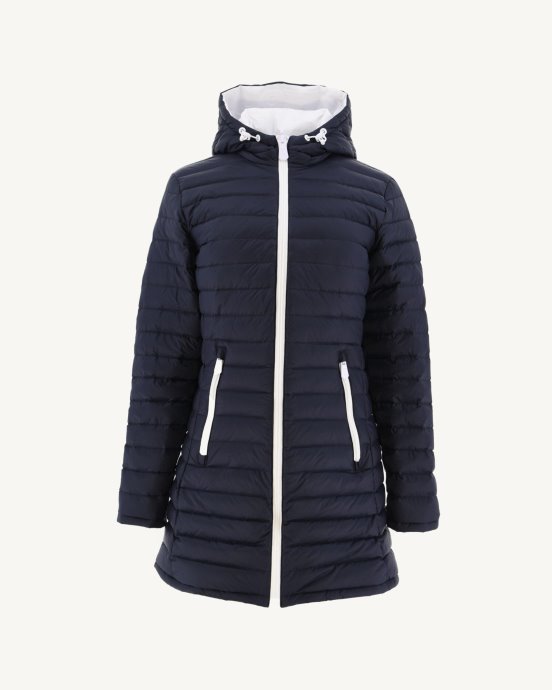 Jott Doudoune Légère Réversible New In Blanc/bleu Marine Moscou