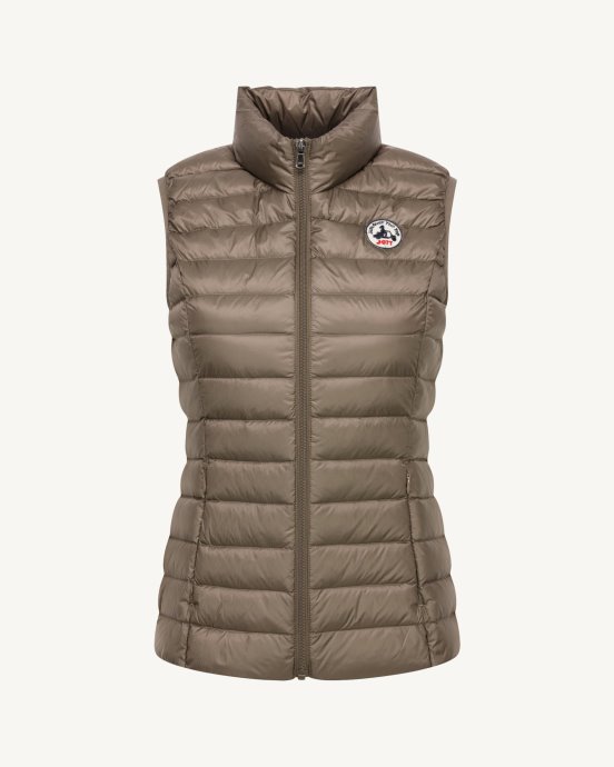Doudoune Légère Sans Manche Jott New In Taupe Seda