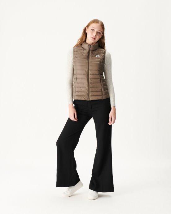 Doudoune Légère Sans Manche Jott New In Taupe Seda