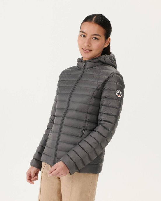 Doudoune Légère à Capuche Jott New In Anthracite Cloe