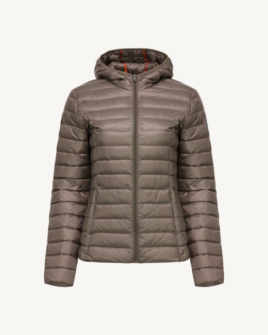 Doudoune Légère à Capuche Taupe Cloe Jott