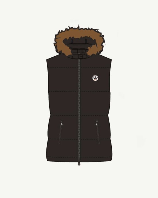 Doudoune Chaude Sans Manches Noire Texas Jott New In