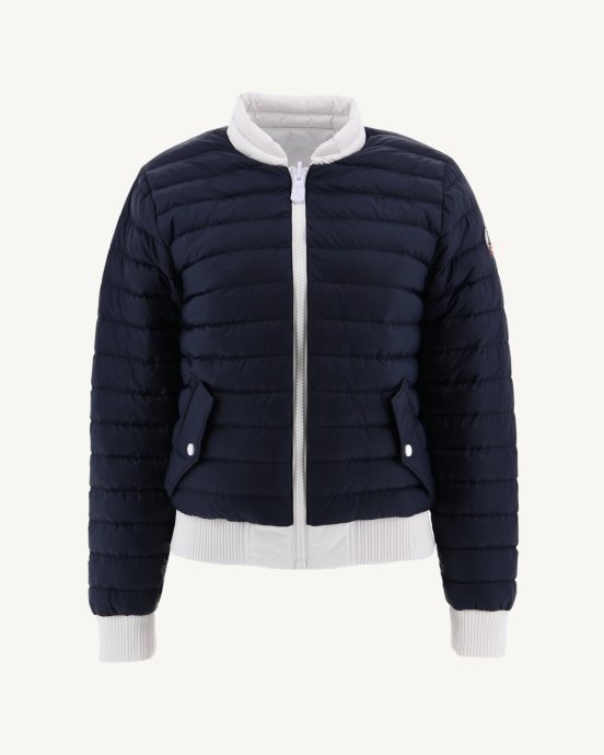 Jott Doudoune Réversible New In Blanc/bleu Marine Hanoi